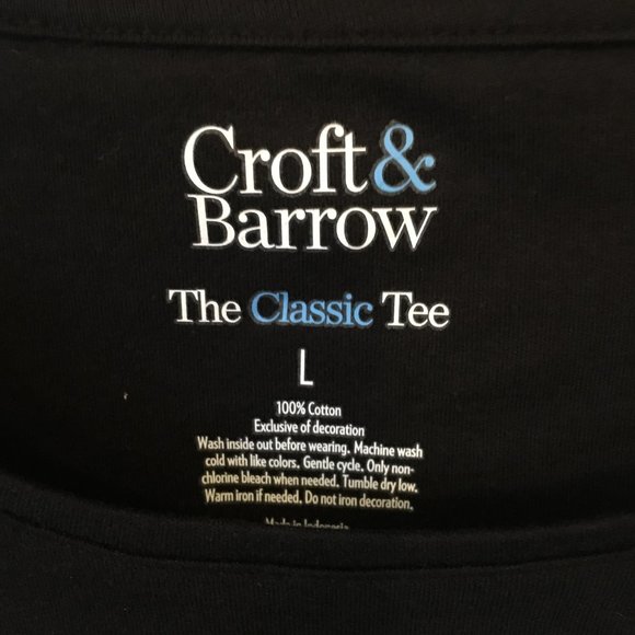 Women's Croft & Barrow Christmas Black Long Sleeve Kitty Cat Stocking Tee LARGE - Picture 4 of 5